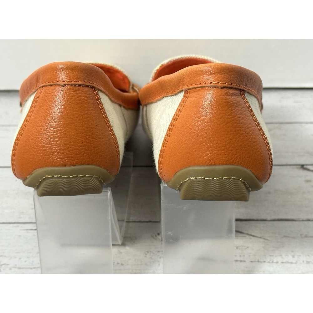 Isaac Mizrahi Live! women's loafers  Orange Trim With Canvas Size 8.5M‎ - Picture 9 of 16